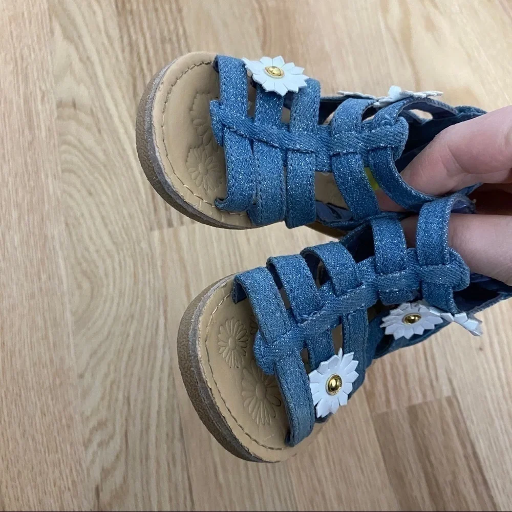 Sunflower Blue Sandals Kids 5 Baby White